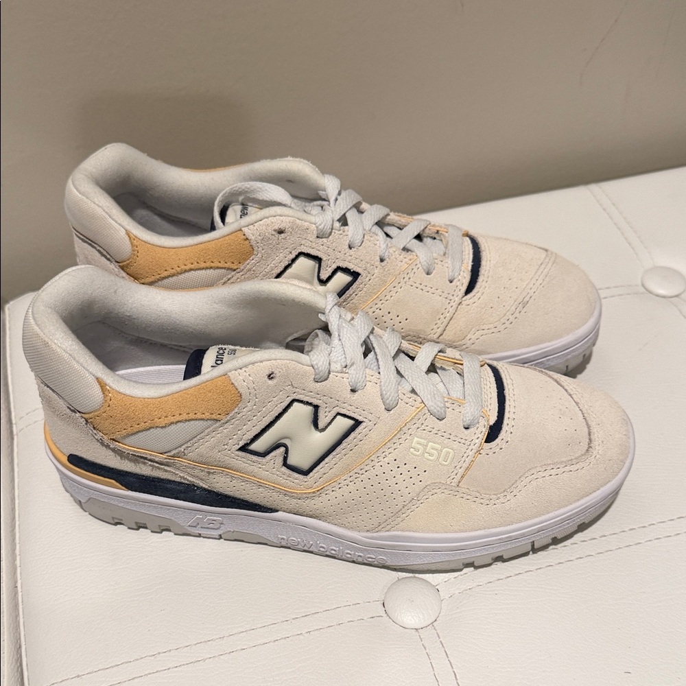New Balance 550 Cream / Yellow / Navy / White